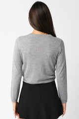 Bella cardigan in heather gray