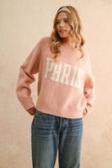 Paris Oversized Sweater in Pink
