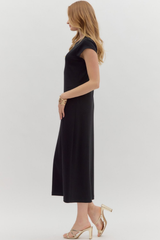 Hallie Cap Sleeve Midi Dress