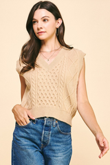 Nora Cable Sweater Vest