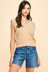 Nora Cable Sweater Vest