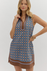 Ginny Medallion Print Mini Dress