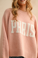 Paris Oversized Sweater in Pink