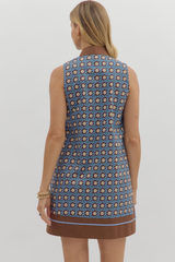 Ginny Medallion Print Mini Dress