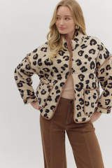 Janice Quilted Leopard Jacket
