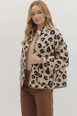 Janice Quilted Leopard Jacket