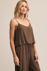 Sabel Cropped Linen Tank by Z Supply