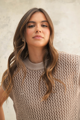 Maggie Crochet Cap Sleeve Sweater