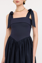 Phoebe Upper Knit Maxi Dress in Navy