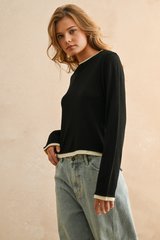 Leona Layered Top in Black