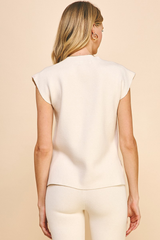 Ophelia V Neck Cap Sleeve Sweater Vest