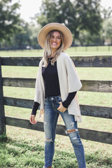 Perfect Shawl Vest in Cream