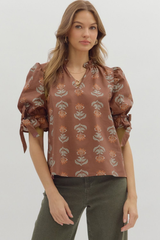 Margot Floral Puff Sleeve Top