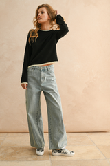 Leona Layered Top in Black