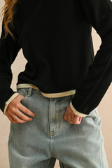 Leona Layered Top in Black