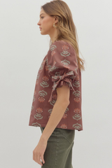 Margot Floral Puff Sleeve Top