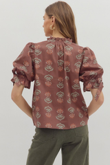 Margot Floral Puff Sleeve Top