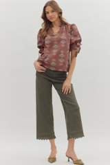 Margot Floral Puff Sleeve Top