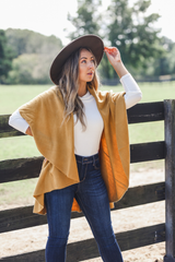 Perfect Shawl Vest in Mustard