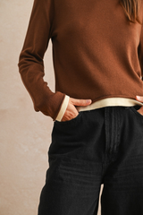 Leona Layered Top in Brown