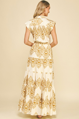 Mae Damask Printed Maxi Dress