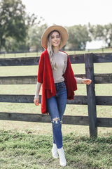 Perfect Shawl Vest in Red