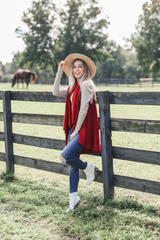 Perfect Shawl Vest in Red