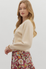 Eve Floral Button Cardigan Sweater