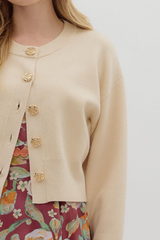 Eve Floral Button Cardigan Sweater