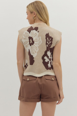 Adeline Floral Cap Sleeve Sweater