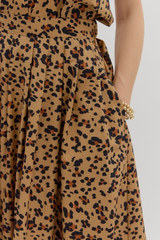 Dawn Leopard Print Midi Skirt