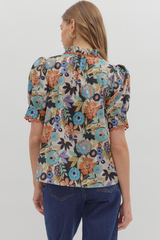 Isabella Floral Puff Sleeve Top