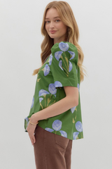 Everleigh Floral Top in Green