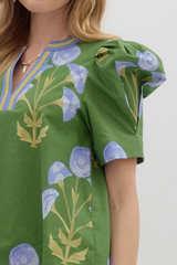 Everleigh Floral Top in Green