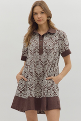 Elodie Crochet Detail Mini Dress