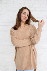 We're Dreaming Sweater in Heather Came