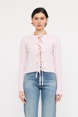 Iris Bow Front Cable Cardigan