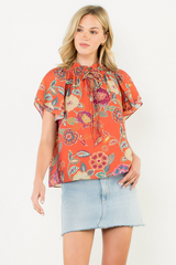 Ida Floral Cap Sleeve Top
