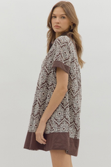 Elodie Crochet Detail Mini Dress