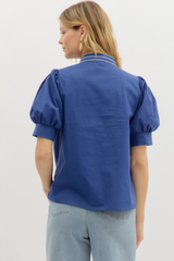 Ember Embroidered Puff Sleeve Top