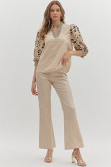 Emmeline Embroidered Sleeve Top