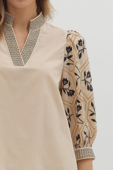 Emmeline Embroidered Sleeve Top