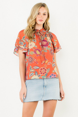 Ida Floral Cap Sleeve Top