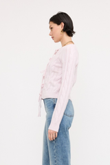 Iris Bow Front Cable Cardigan
