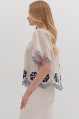 Mavis Crochet Trim Top