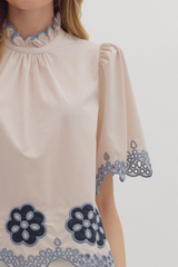 Mavis Crochet Trim Top