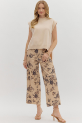 Cleo Sleeveless Mock Neck Sweater in Oatmeal