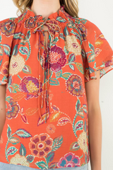 Ida Floral Cap Sleeve Top