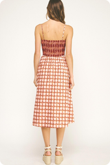 Sydney Smocked Chain Print Midi Dress