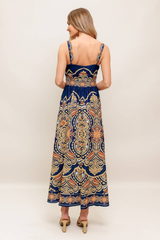 Audrey Scarf Print Maxi Dress